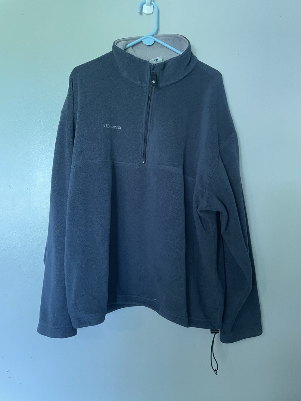 Men’s Columbia Half Zip Coat Jacket Blue XXL 2XL Shirt Fleece Pullover